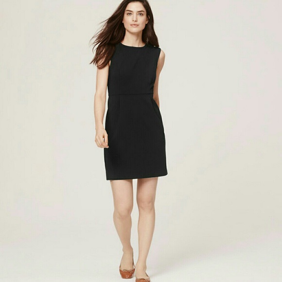 LOFT Black Sheath Dress - Picture 2 of 8